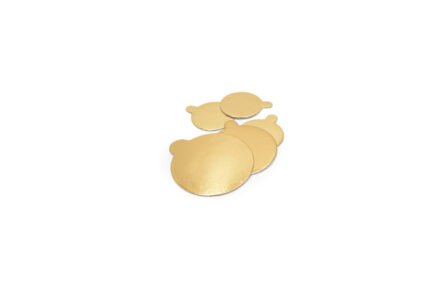 Konditorejas paliktnīši ar cilpiņu, 10 cm, zeltainā krāsā Konditorejas paliktnīši ar cilpiņu, 10 cm, zeltainā krāsā
