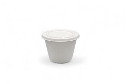 Cukranendrių pluošto dubenėliai su dangteliu, 400 ml Cukranendrių pluošto dubenėliai su dangteliu, 400 ml