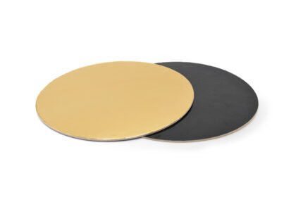 Konditorejas paplātes, apaļas, 2400 gsm, 18 cm, zeltainā krāsā Konditorejas paplātes, apaļas, 2400 gsm, 18 cm, zeltainā krāsā