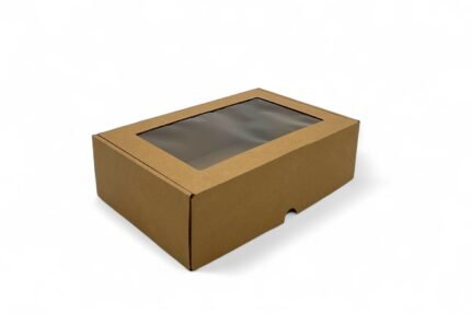 Dāvanu kaste ar logu, 270x178x80 mm, brūnā krāsā Dāvanu kaste ar logu, 270x178x80 mm, brūnā krāsā